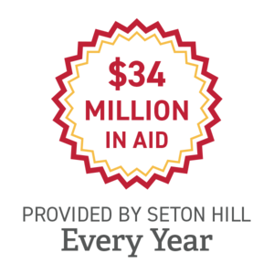 34 million dollars in aid provided by Seton Hill every year 