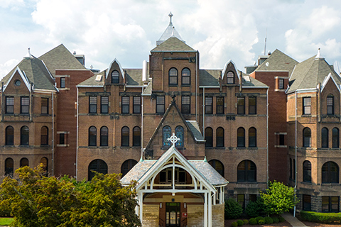 Front of the Seton Hill Administration Building