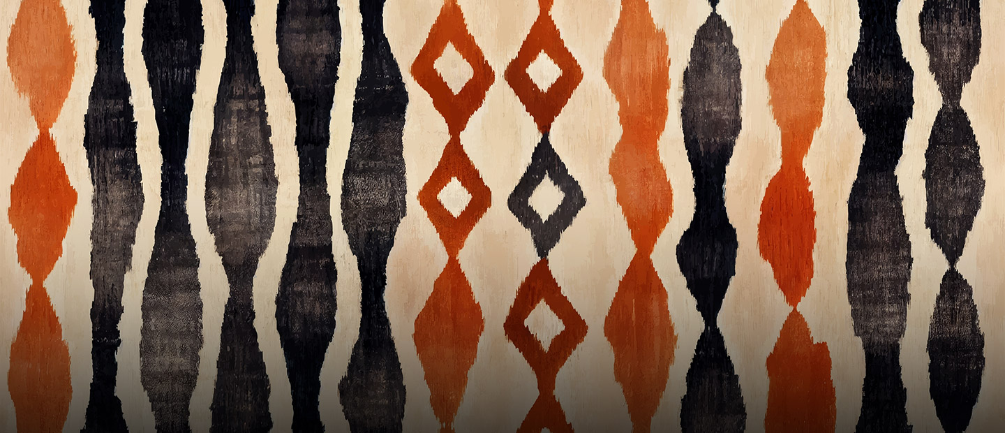 Photo of an artistic ethnic Ikat pattern.