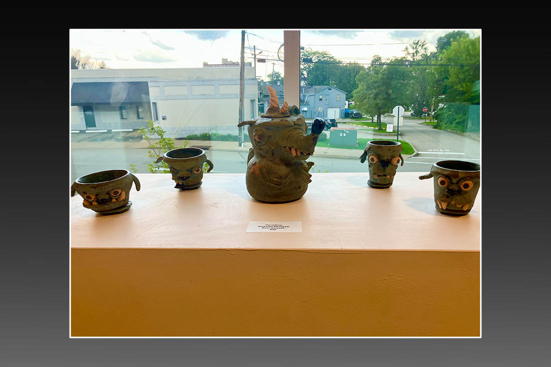 Art piece by Max Hoffman - "Caninodile Serving Set" - Best in Show - Metals/Sculpture/Clay