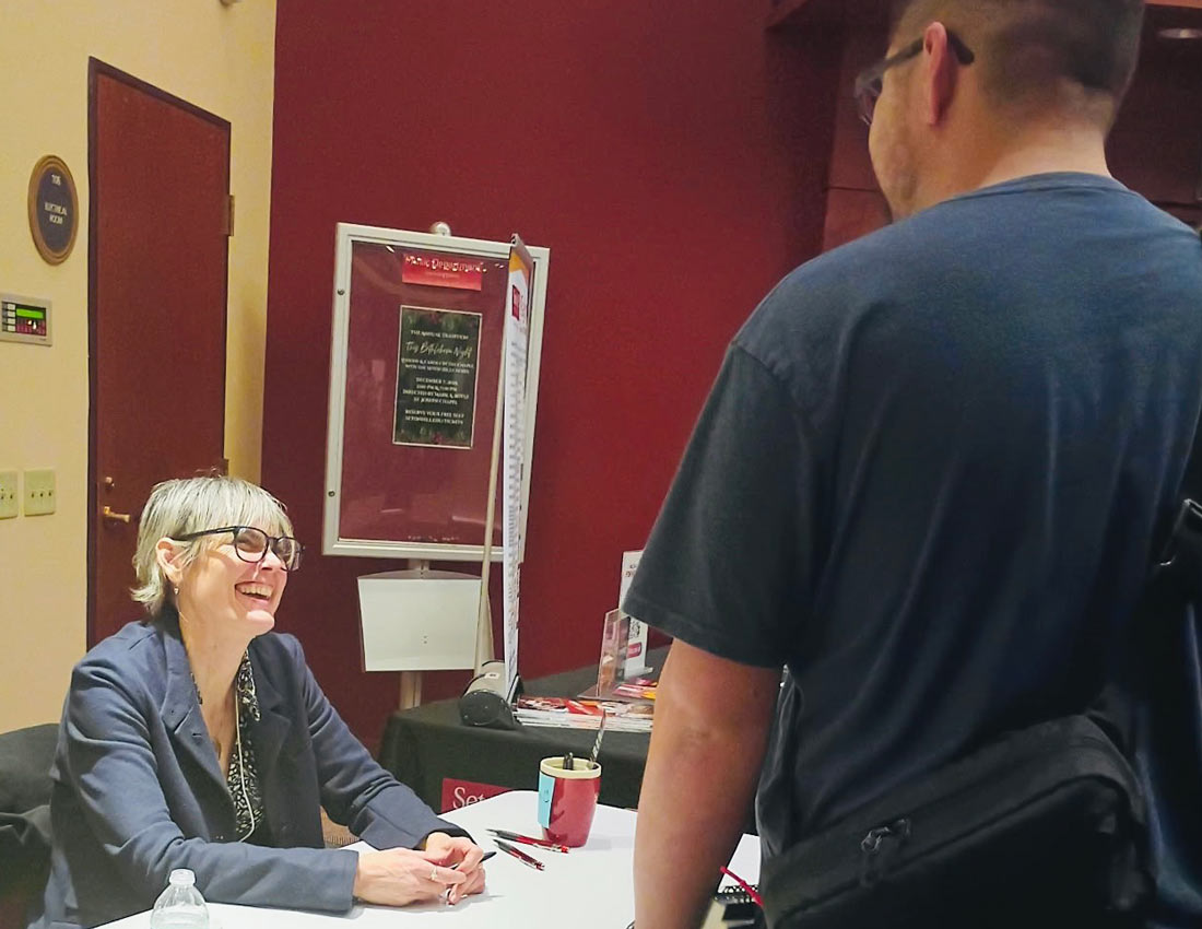 Author Sarah Langan Interacts with Students