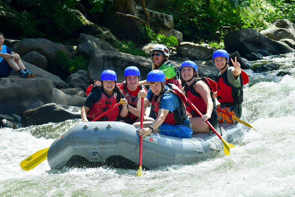 Students on a rafting trip