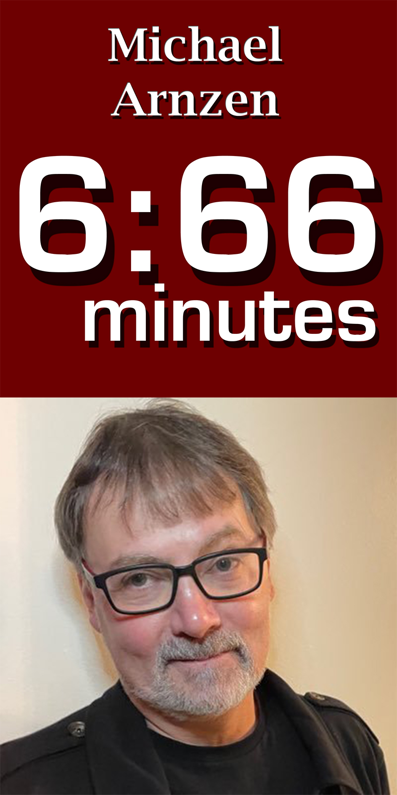 Mike Arnzen and the cover art for his podcast.